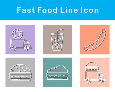 Fast Food Vector Icon Set