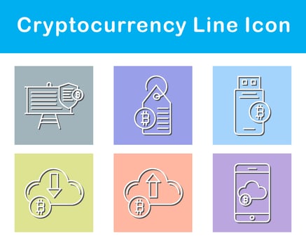 Bitcoin And Cryptocurrency Vector Icon Set