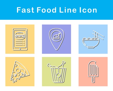 Fast Food Vector Icon Set