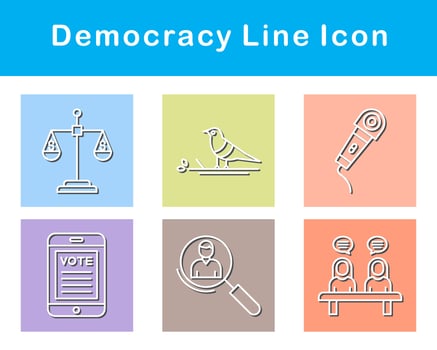 Democracy Vector Icon Set