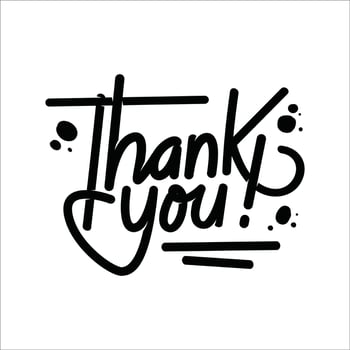 Thank You handwritten, Thank You calligraphy sign, Thank you card vector illustration, Thank you Great lettering and calligraphy for greeting cards, stickers, banners, prints and home interior decor