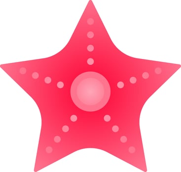 Starfish icon for sea animal design. Clip art of starfish for water creature element. Vector illustration of aquatic animal for graphic resource design. Starfish for island or beach design