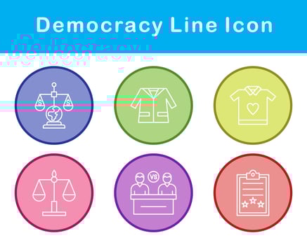 Democracy Vector Icon Set