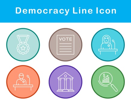 Democracy Vector Icon Set