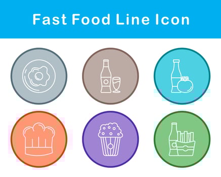 Fast Food Vector Icon Set