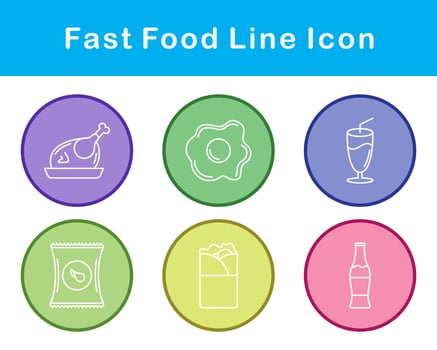 Fast Food Vector Icon Set