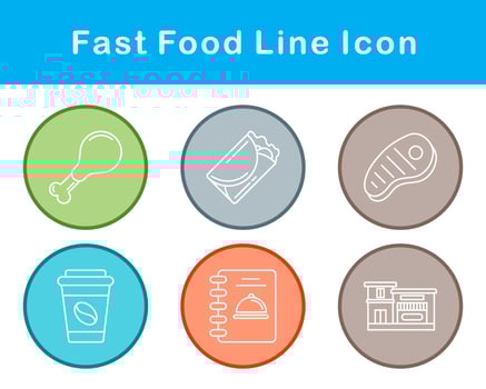 Fast Food Vector Icon Set