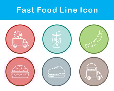 Fast Food Vector Icon Set
