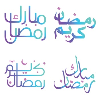Celebrate Ramadan Kareem with Gradient Islamic Calligraphy Vector Illustration.