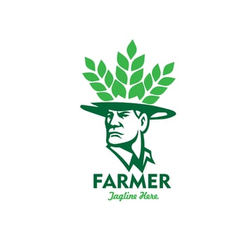 farmer logo vector template illustration
