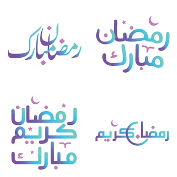 Celebrate the Holy Month of Fasting with Gradient Ramadan Kareem Vector Illustration.