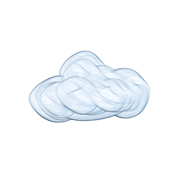 Cute could environment stationary sticker oil painting png