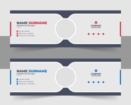 Corporate Modern Email Signature Design template. Email signature template design vector