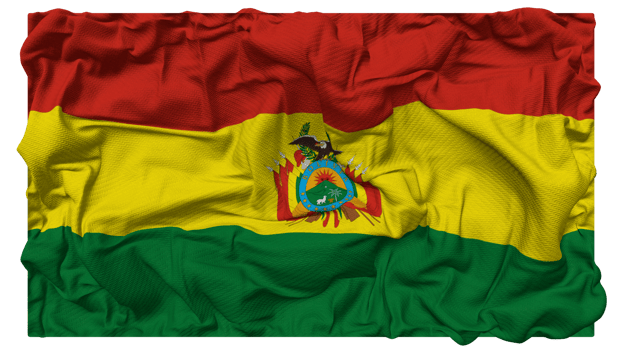 Bolivia Flag Waves with Realistic Bump Texture, Flag Background, 3D Rendering png