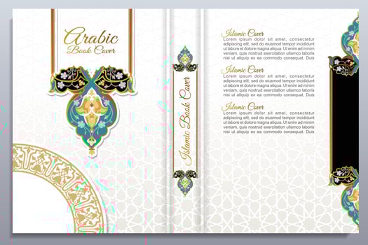 Arabic Islamic Book Cover Design vector