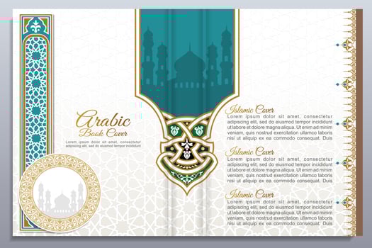 Arabic Islamic Book Cover Design vector