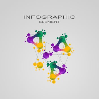 infographic templet with icon suitable for business report vector