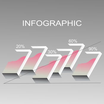 infographic templet with icon suitable for business report vector