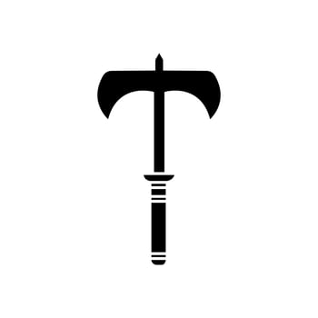 Ax vector icon. poleaxe illustration sign. weapon symbol or logo.