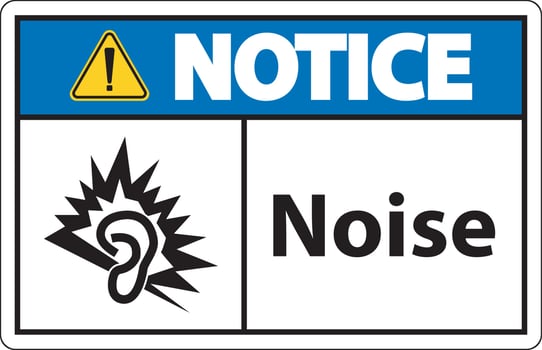 Notice Noise Symbol Sign On White Background vector
