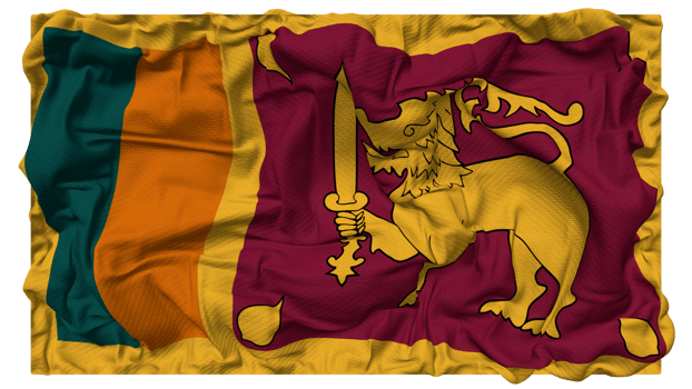 Sri Lanka Flag Waves with Realistic Bump Texture, Flag Background, 3D Rendering png