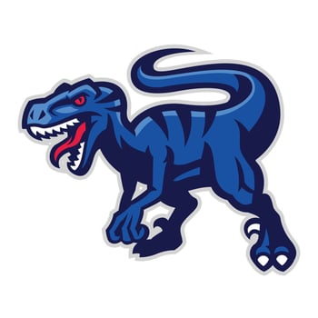 velociraptor mascot sport logo style vector