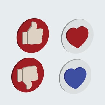thumbs design template vector