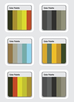 Vector color palette set