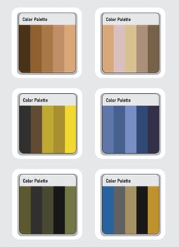 Vector color palette set