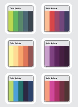 Vector color palette set