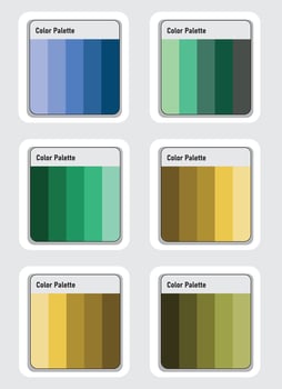 Vector color palette set