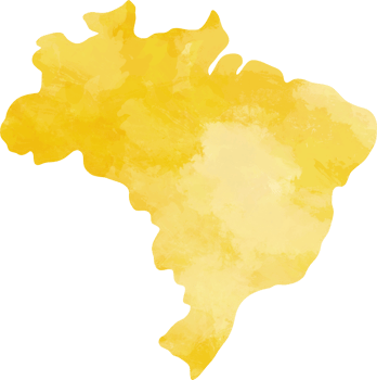 watercolor painting of brazil map. png