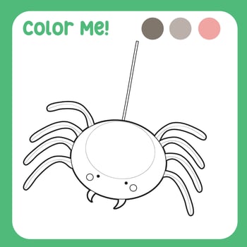 Coloring activity for children. Coloring animal worksheet. Black and white vector illustration. Motor skills education. Vector file.