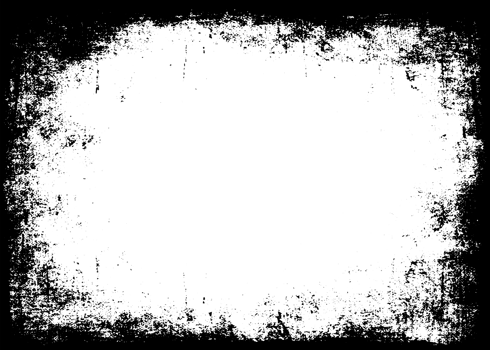 Grunge border texture background. Abstract frame overlay. PNG graphic illustration with transparent background.