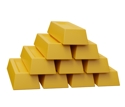 gold bars stack 3d png