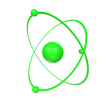 Atom isolated on transparent png