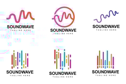 Sound Wave Logo, And Sound Tone Vector Icon Template Music Brand Product