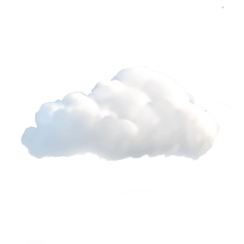 cloud 3d Render on transparent background png