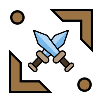 Illustration Vector Graphic of Sword, genre, category Icon