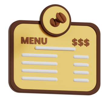 Coffee Menu 3D png