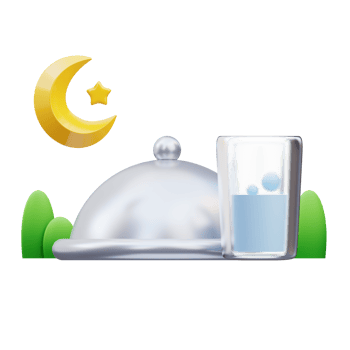 3d render Ramadan iftar icon illustration, suitable for ramadan themes, banner ramadan themes, web, app etc png