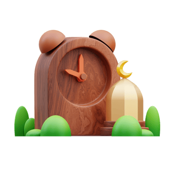 3d render Ramadan alarm icon illustration, suitable for ramadan themes, banner ramadan themes, web, app etc png