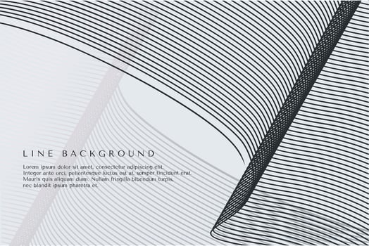 Abstract silver lines wave background. Blend line technology wallpaper vector