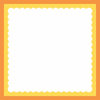 Abstract simple frame. Square shape. Half circles. Empty space for text or picture. vector