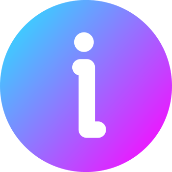 Info icon in gradient colors. Information sign illustration. png