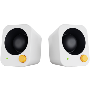 3D Icon Illustration Two Loudspeaker png