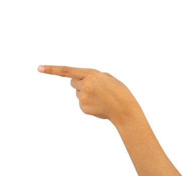 human finger pointing isolated for sign png