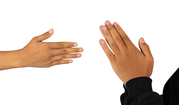 symbol of handshake and sorry isolated png