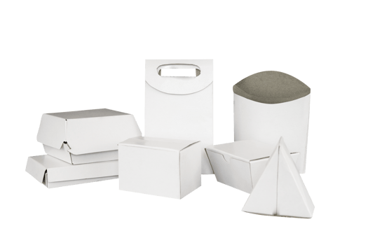 set of blank white paper packaging mockups png