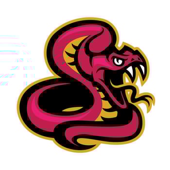 aggressive snake mascot logo vector